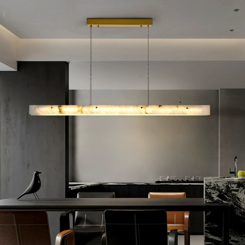 Interior Design Kitchen Modern - Lámpara colgante larga de mármol posmoderno,