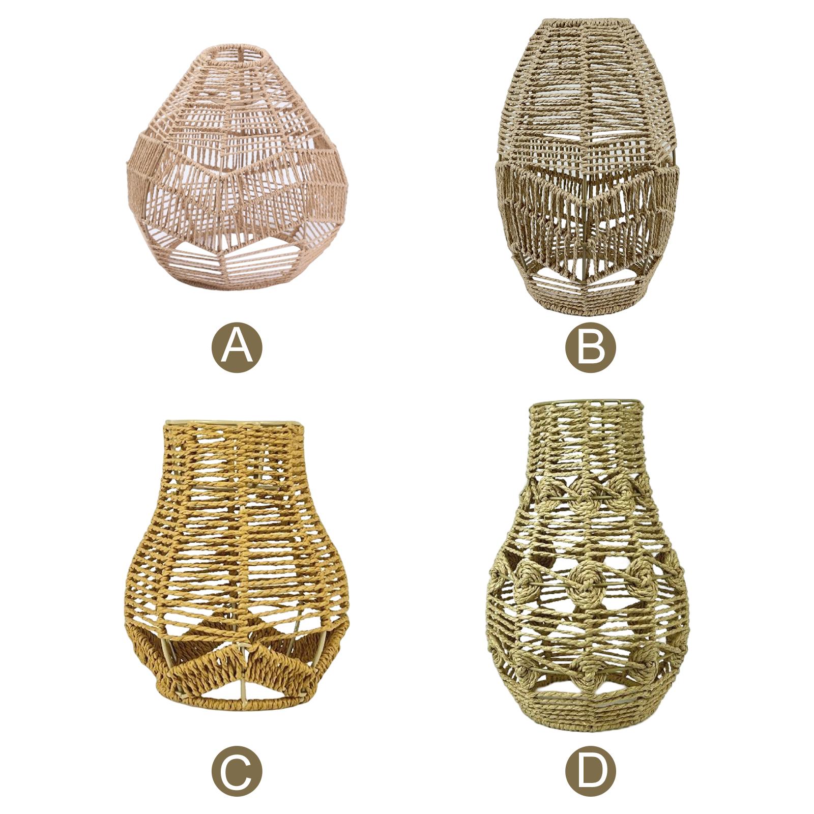 Wicker Pendant Shade - Lámpara Colgante Boho, Pantalla de Papel