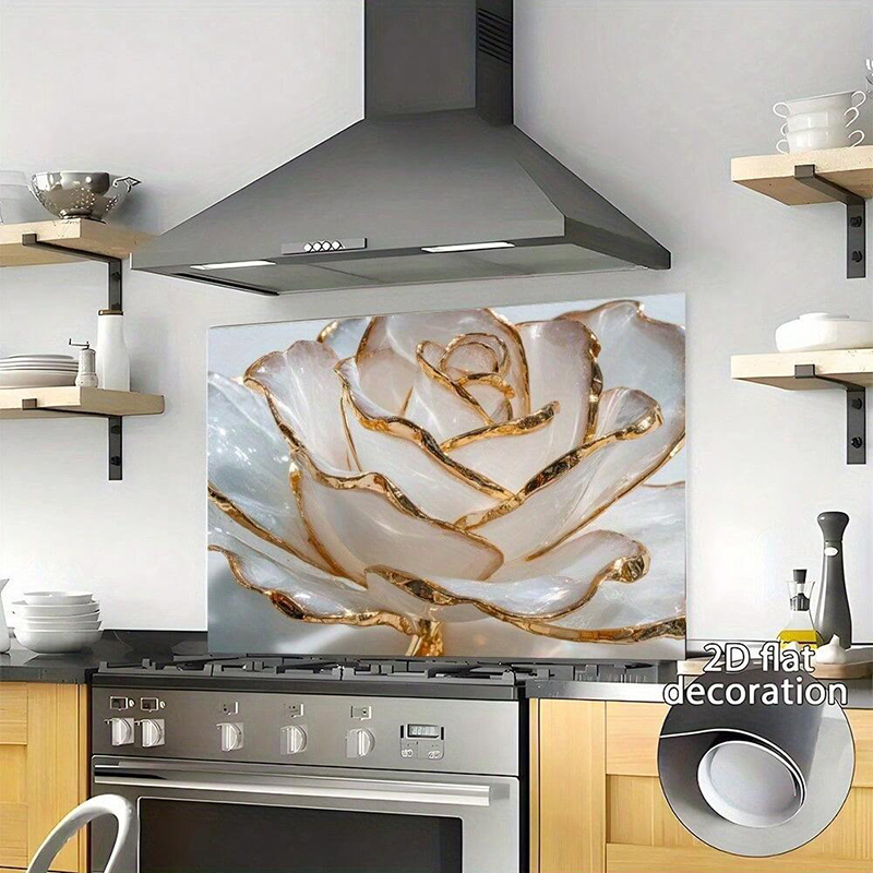 Interior Design Kitchen Modern - Papel Tapiz Gold-Edge Rose, Adhesivo de
