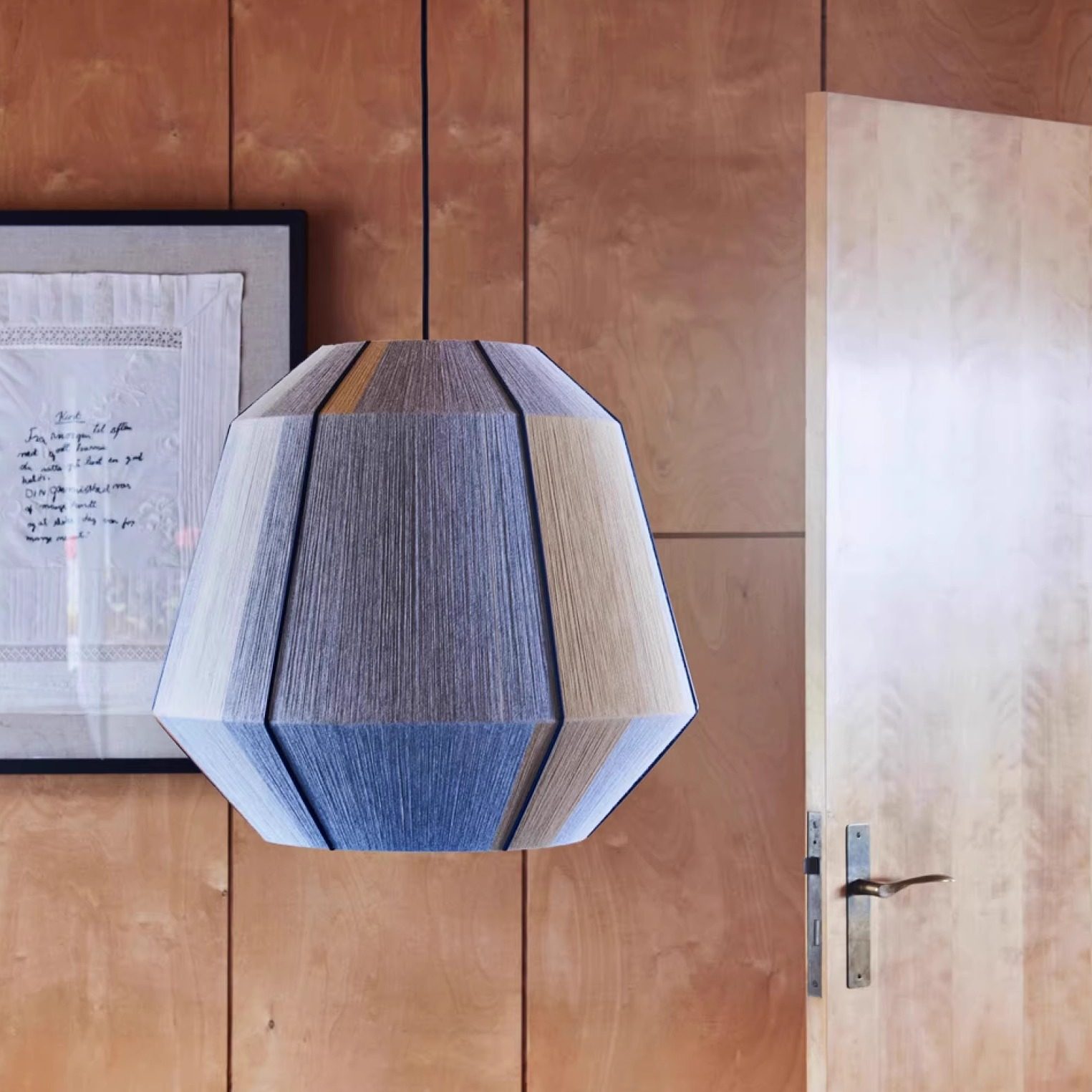 Wicker Pendant Shade - Lámpara colgante de ratán, estilo bohemio,
