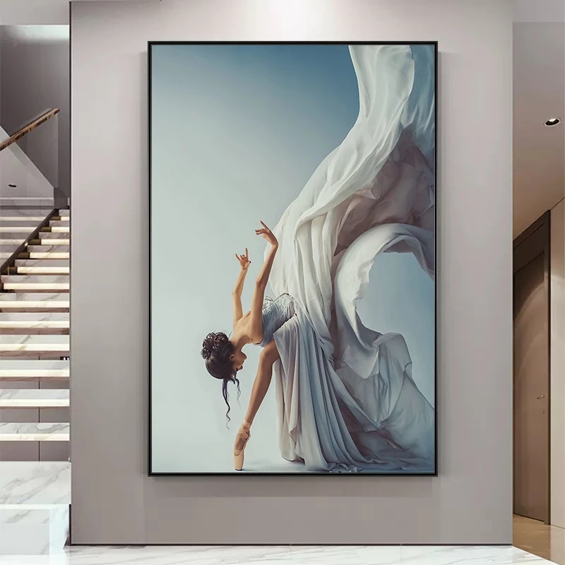 Interior Design House - Pintura en lienzo de chica bailarina