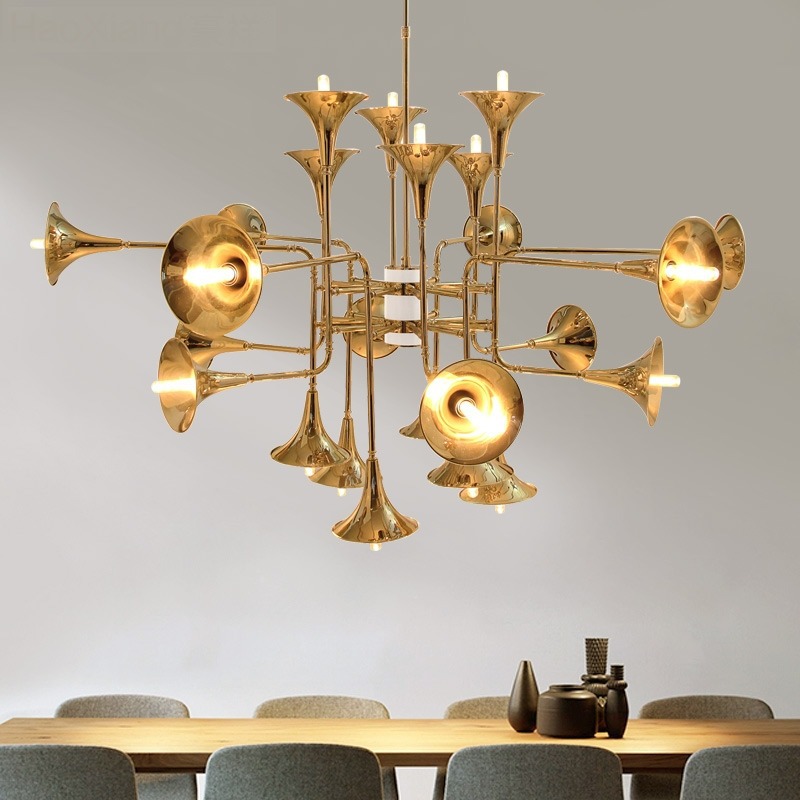 Interior Design Kitchen Modern - Lámpara colgante de trompeta nórdica para