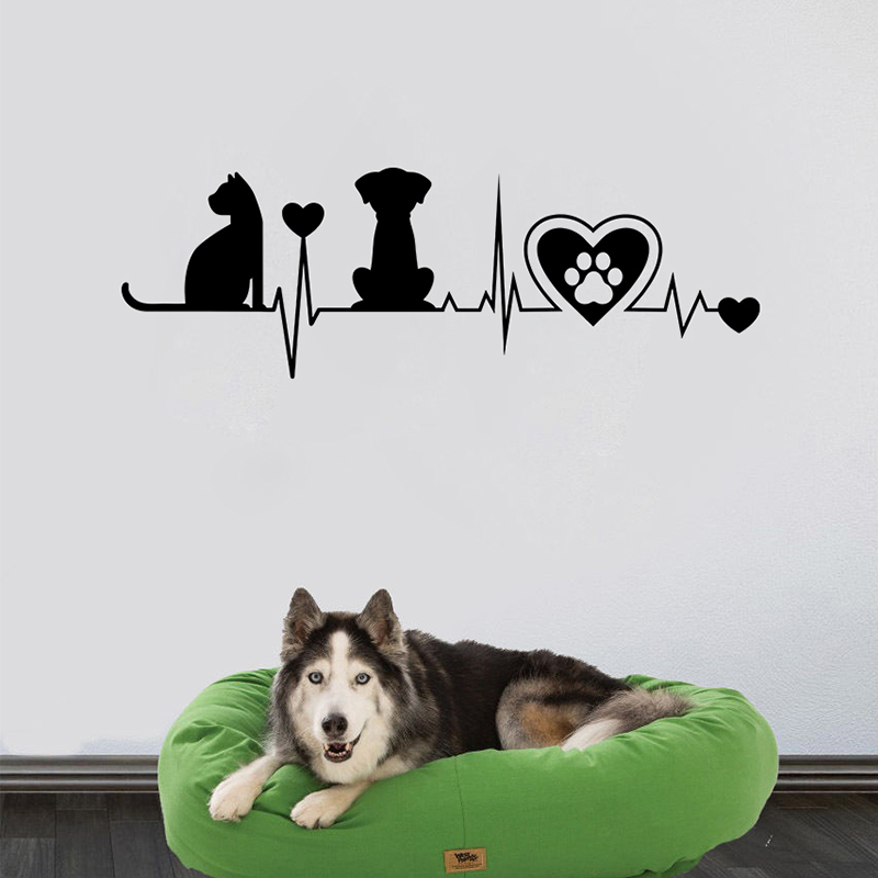 Interior Design Magazine - Silueta de perro y gato, pegatinas