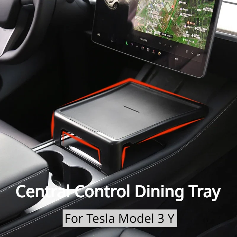 Interior Design Mockup - Bandeja de comedor multifunción para Tesla