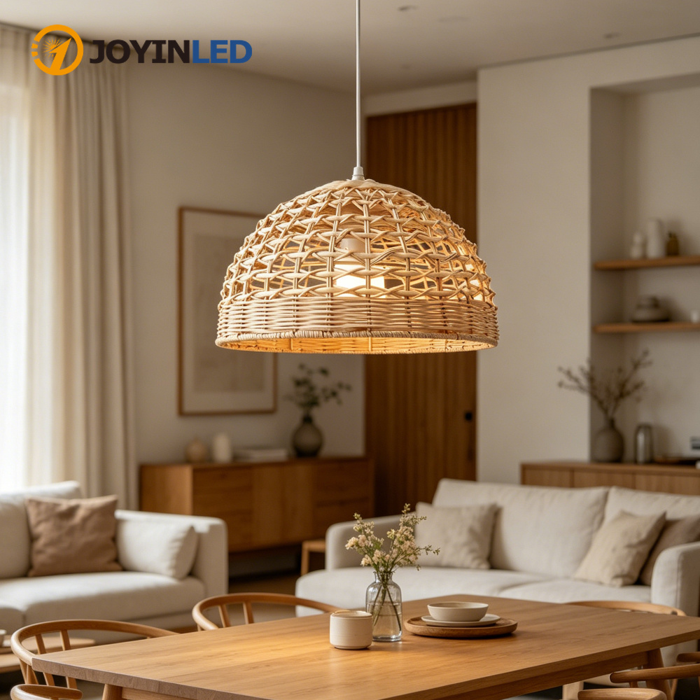 Lámpara Colgante de Mimbre Est - Wicker Pendant Shade reseña y precio
