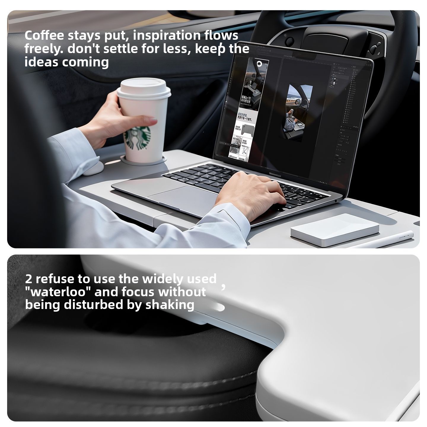 Escritorio plegable para coche - Interior Design Mockup reseña y precio