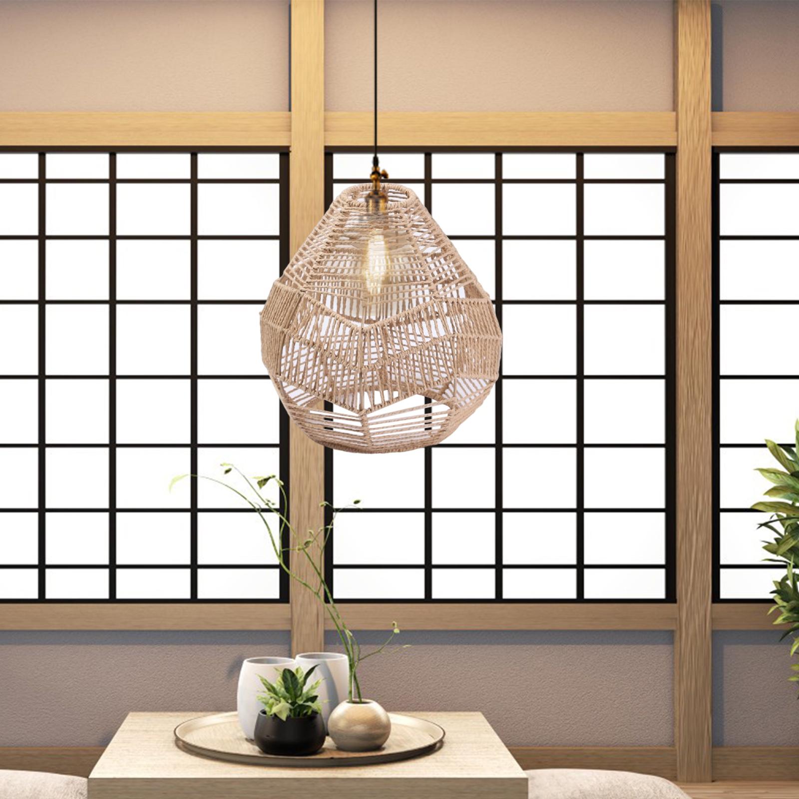 Lámpara Colgante Boho, Pantall - Wicker Pendant Shade reseña y precio