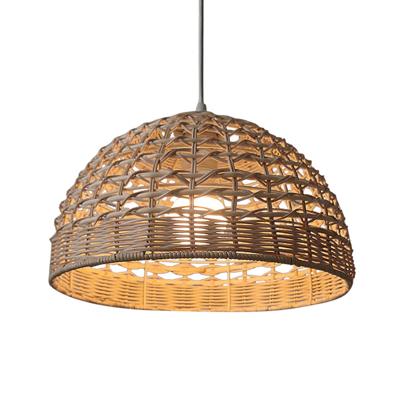 Pantalla de Lámpara de Mimbre, - Wicker Pendant Shade reseña y precio