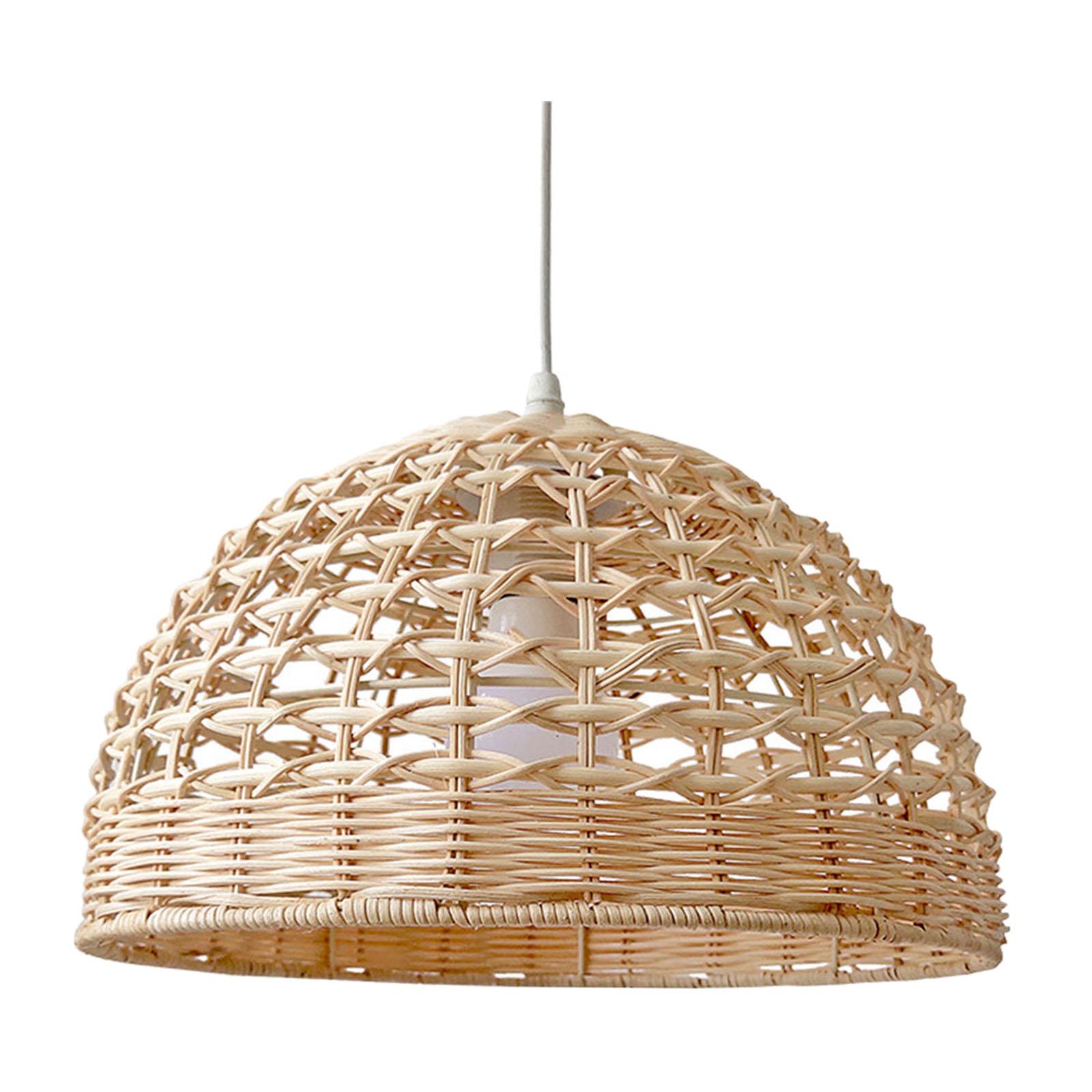 Pantalla de Lámpara de Mimbre, - Wicker Pendant Shade reseña y precio