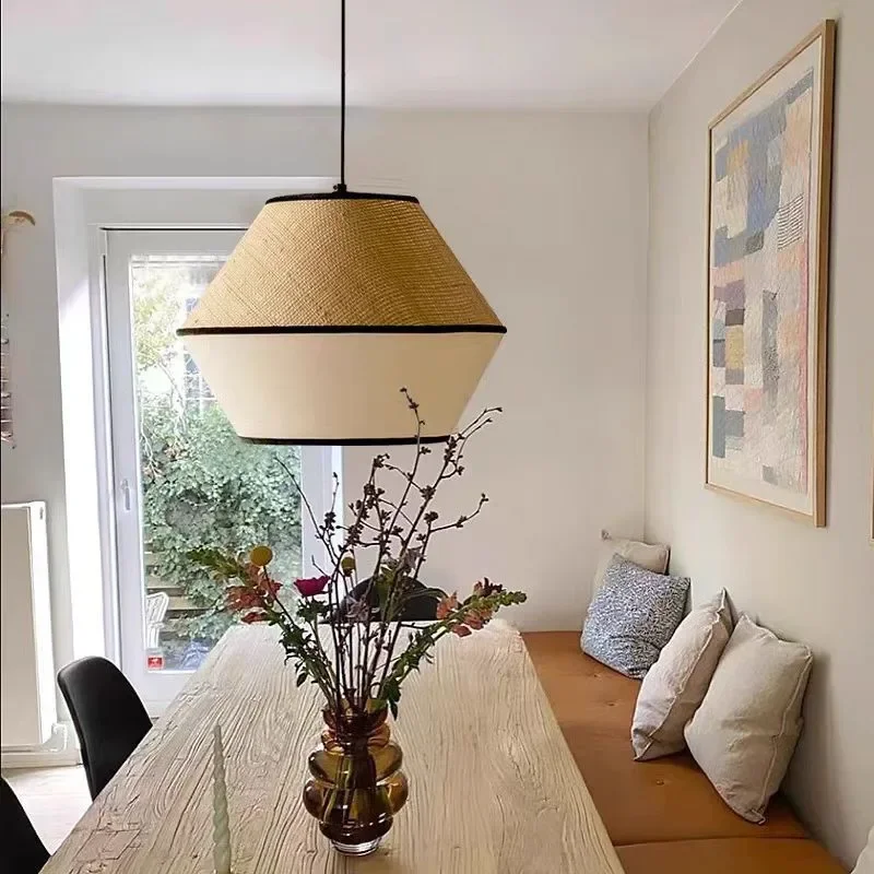 Lámpara colgante de ratán teji - Wicker Pendant Shade reseña y precio