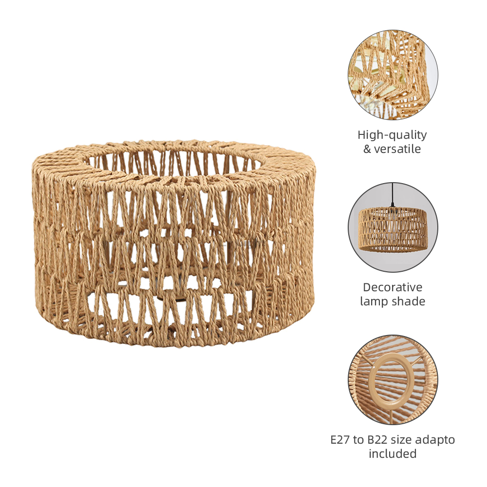Pantalla de lámpara colgante t - Wicker Pendant Shade reseña y precio
