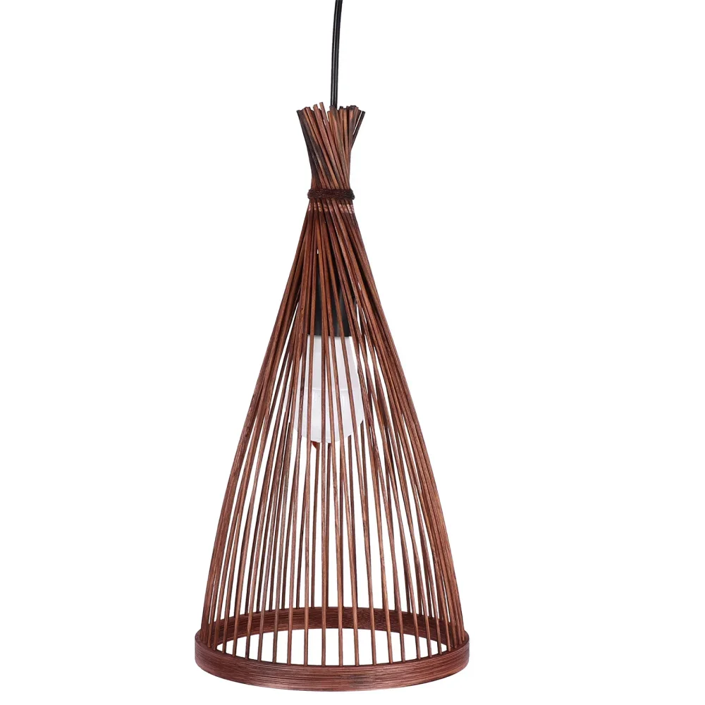Lámpara de araña japonesa de r - Wicker Pendant Shade reseña y precio
