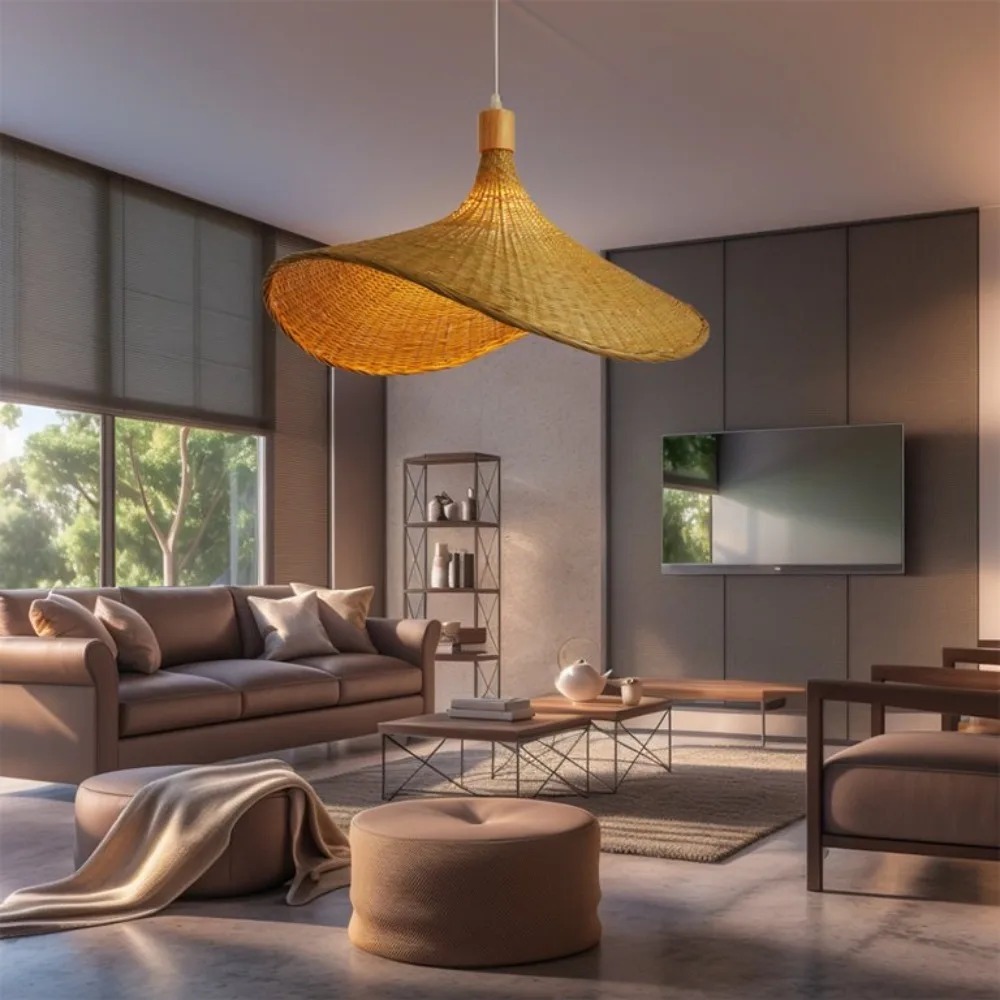 JOYINLED-Lámpara colgante teji - Wicker Pendant Shade reseña y precio