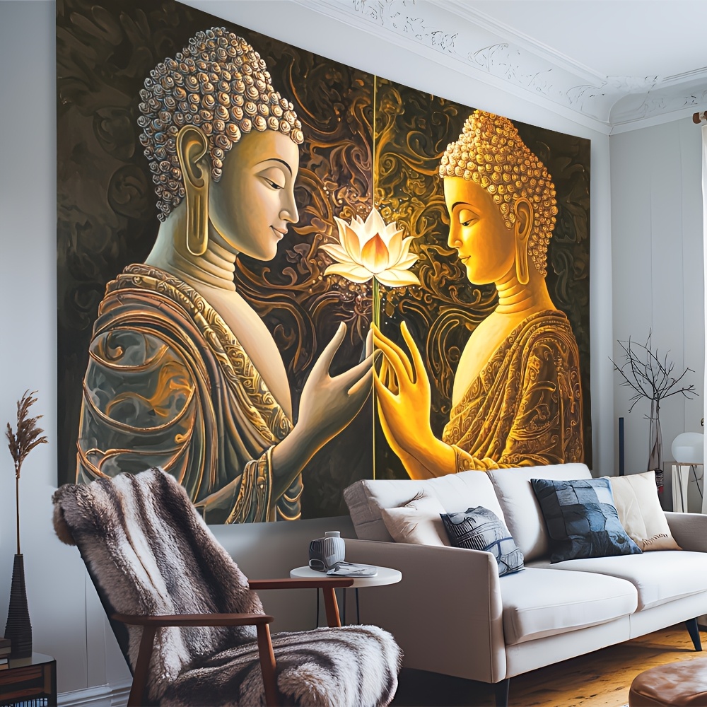 Tapiz de pared de loto de Buda - Interior Design Zen Style reseña y precio
