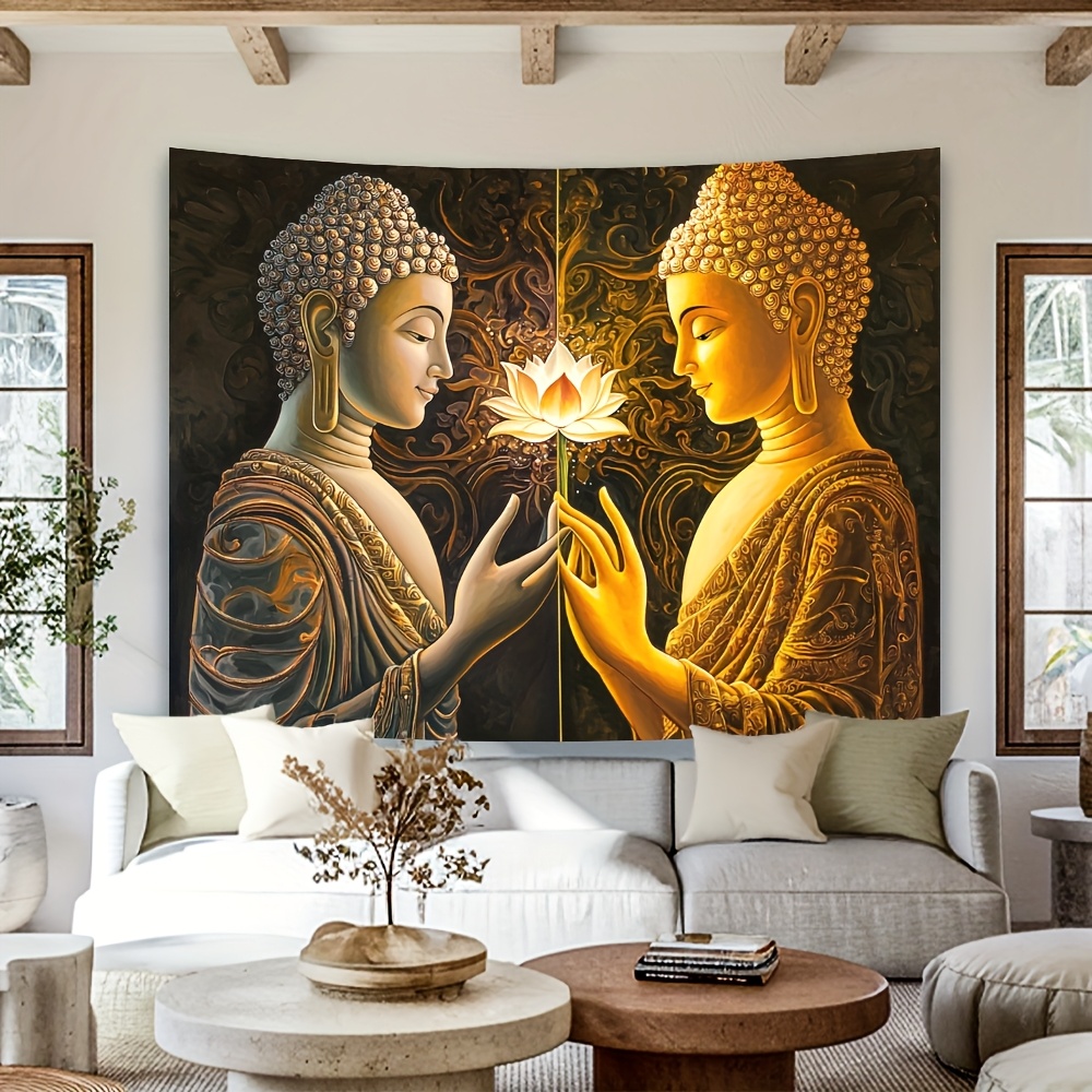 Tapiz de pared de loto de Buda - Interior Design Zen Style reseña y precio