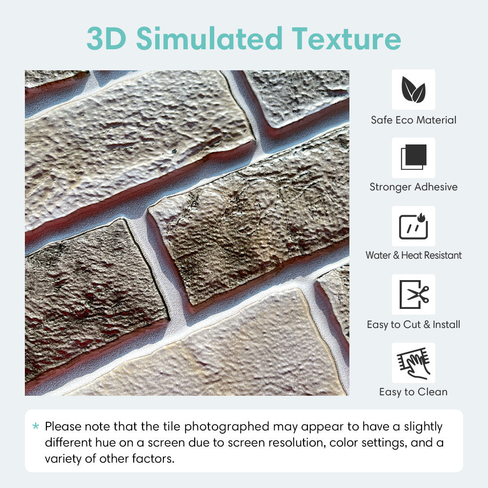10 Uds. Contra salpicaduras de - Wall Panel 3D Texture reseña y precio
