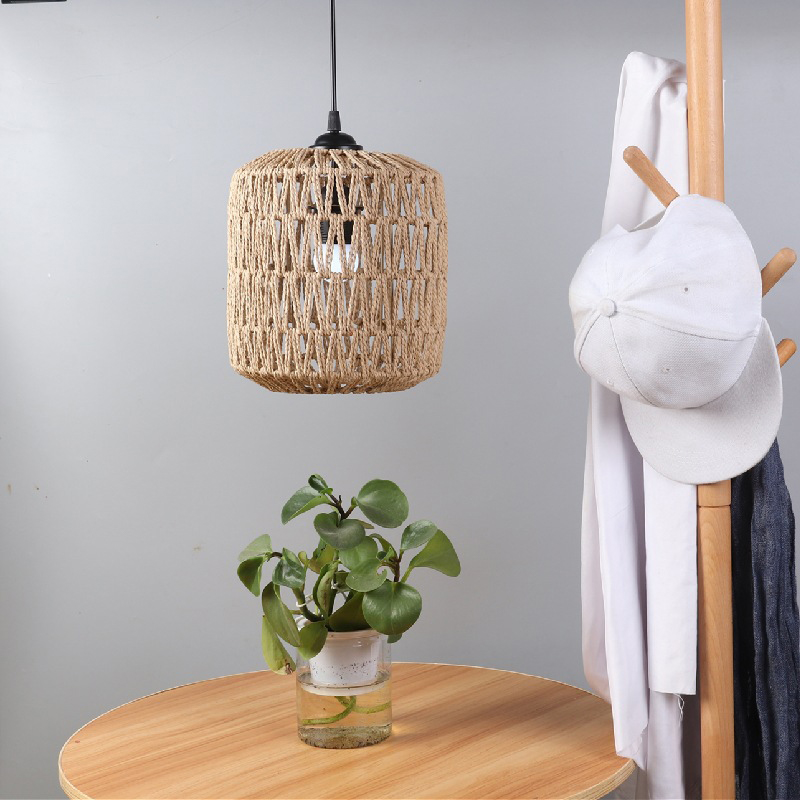 Pantalla de lámpara colgante d - Wicker Pendant Shade reseña y precio