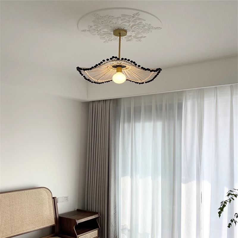 Lámpara de araña de ratán hech - Wicker Pendant Shade reseña y precio
