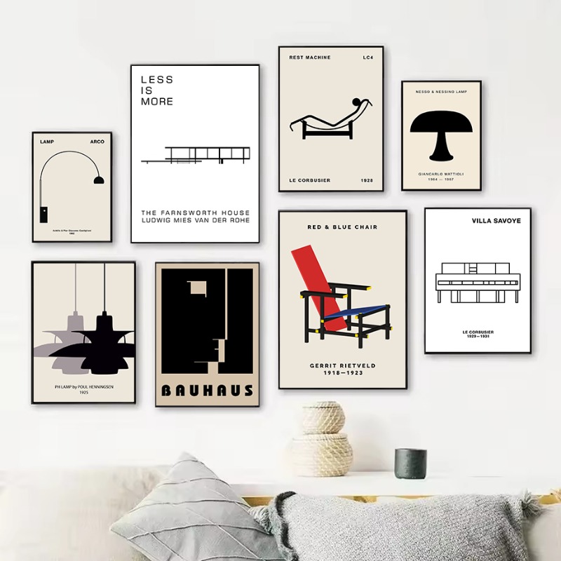 Póster clásico de diseño Bauha - Interior Design House reseña y precio