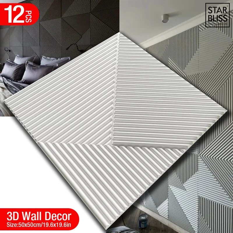 12 Uds. Decoración de pared 3D - Wall Panel 3D Texture reseña y precio