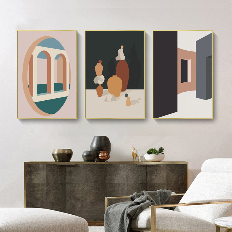 Retro Morandi edificio lienzo  - Interior Design And Build reseña y precio
