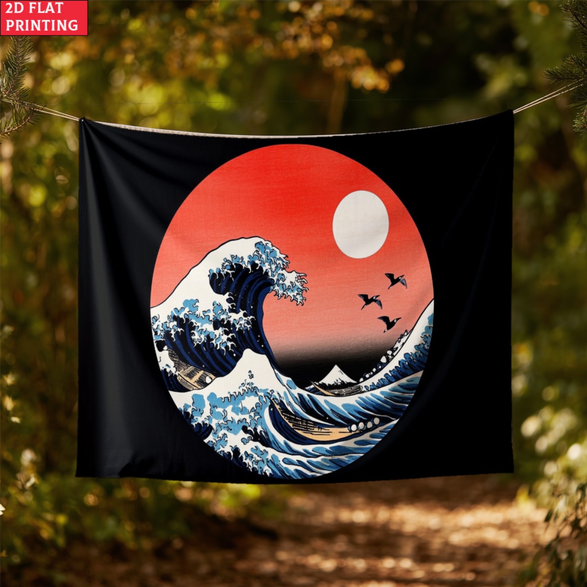 Tapiz de puesta de sol de onda - Interior Design Zen Style reseña y precio