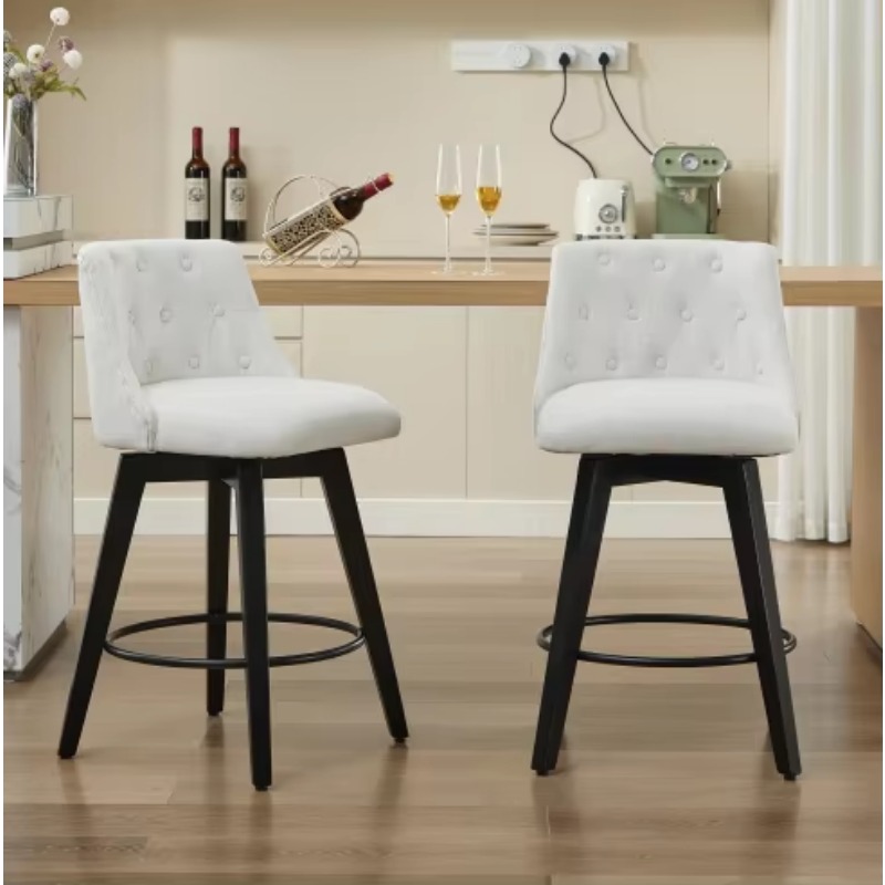 Taburete de bar de tela de est - Interior Design Kitchen Modern reseña y precio